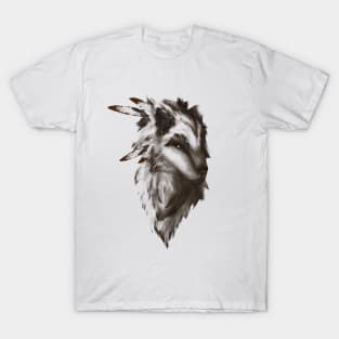 The Native Wolf (brown version) T-Shirt